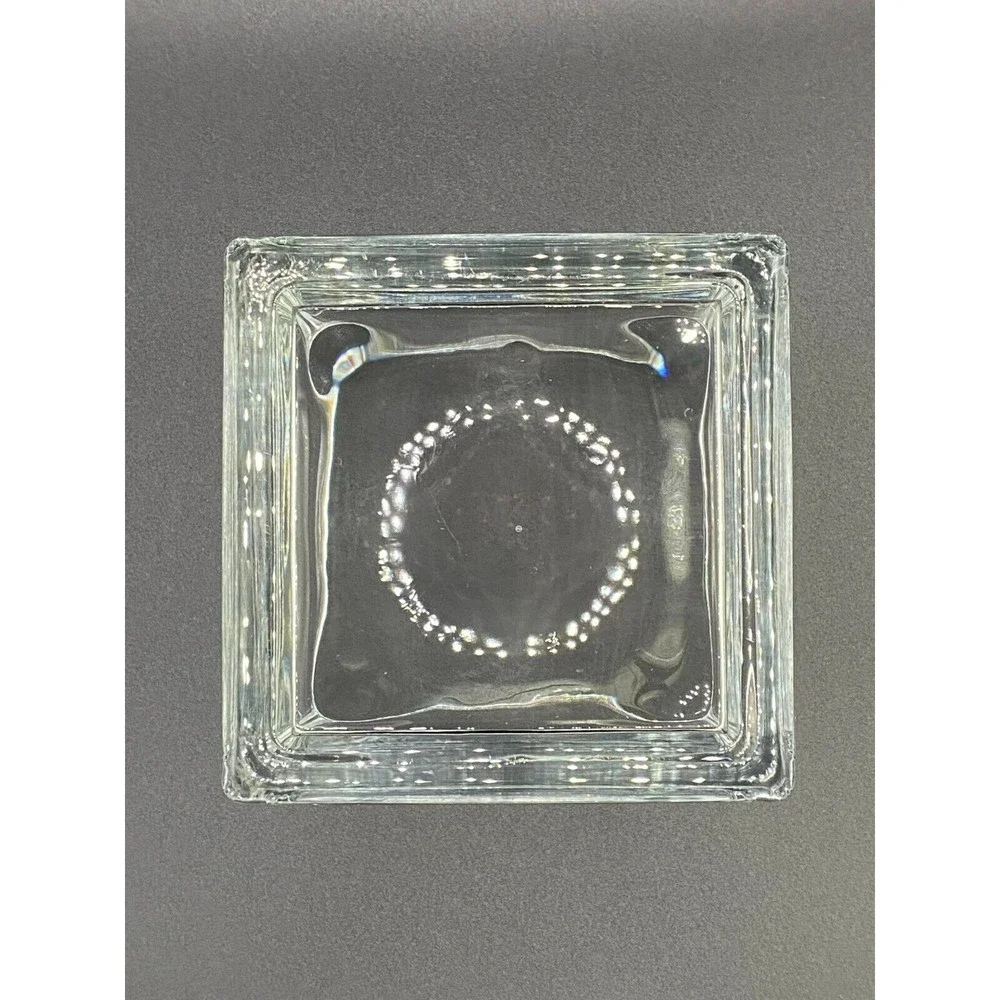 Clear Glass Cube Vase 5